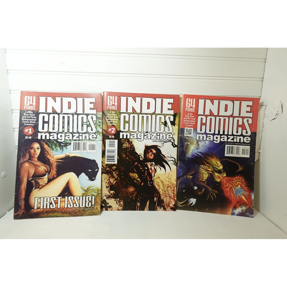 Indie Comics magazines lot Volume 1, 2 and 3 2011 various comic book‎ anthology